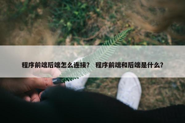 程序前端后端怎么连接？ 程序前端和后端是什么？