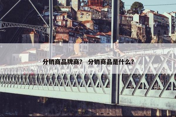 分销商品牌商？ 分销商品是什么？
