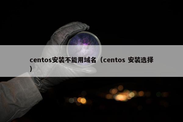 centos安装不能用域名（centos 安装选择）
