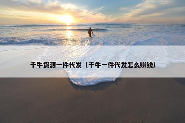 千牛货源一件代发（千牛一件代发怎么赚钱）