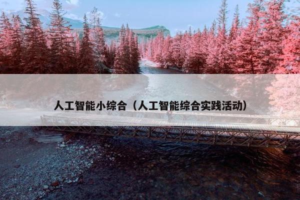 人工智能小综合（人工智能综合实践活动）