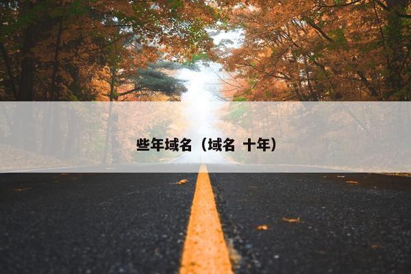 些年域名（域名 十年）