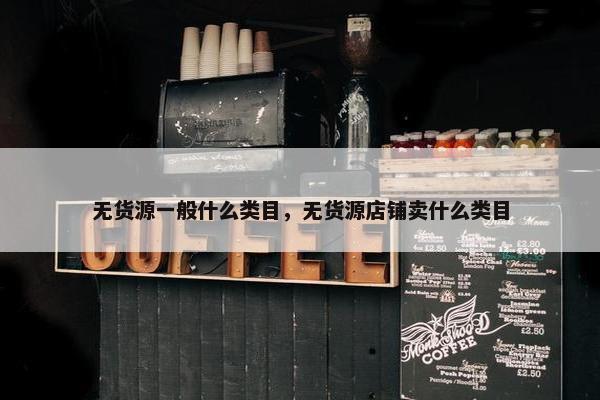无货源一般什么类目，无货源店铺卖什么类目