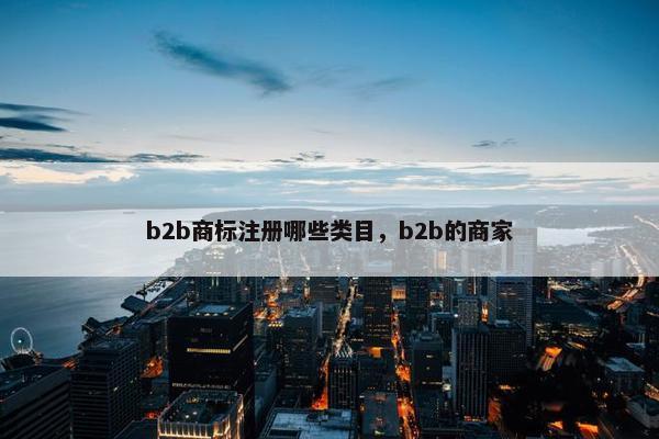 b2b商标注册哪些类目，b2b的商家