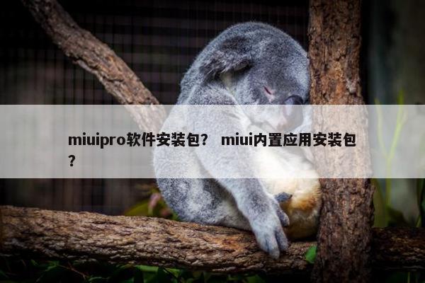 miuipro软件安装包？ miui内置应用安装包？