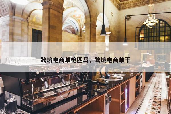 跨境电商单枪匹马，跨境电商单干