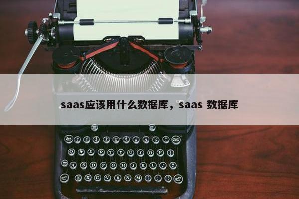 saas应该用什么数据库，saas 数据库
