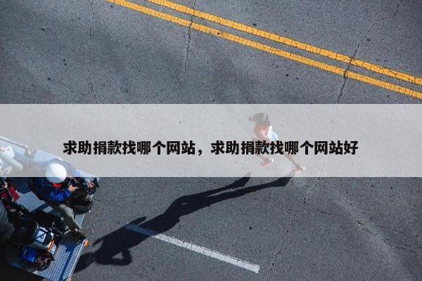 求助捐款找哪个网站，求助捐款找哪个网站好