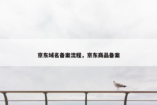 京东域名备案流程，京东商品备案