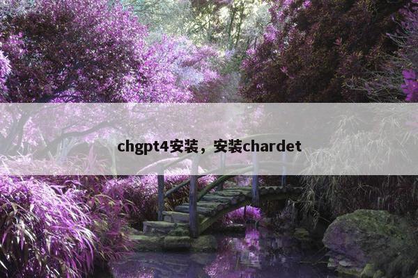 chgpt4安装，安装chardet