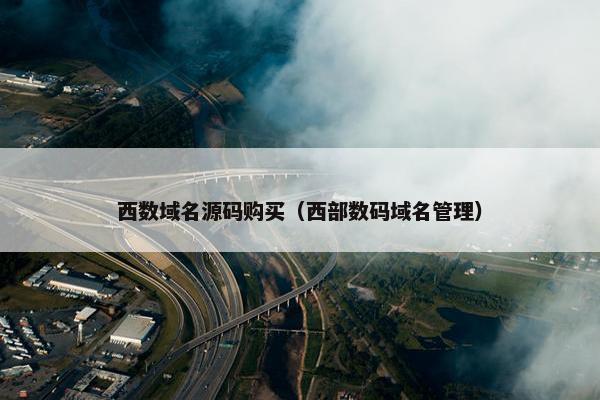西数域名源码购买（西部数码域名管理）