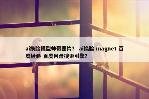 ai换脸模型帅哥图片？ ai换脸 magnet 百度经验 百度网盘搜索引擎？