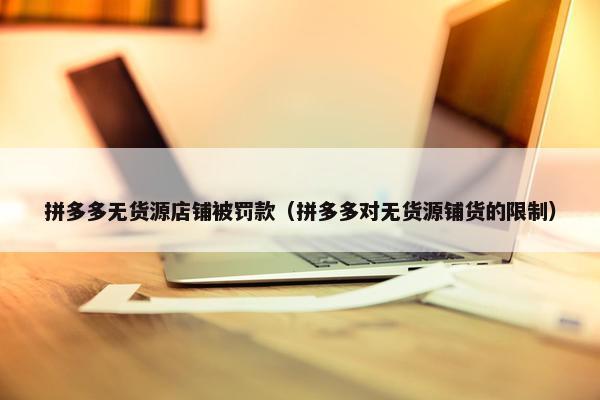 拼多多无货源店铺被罚款（拼多多对无货源铺货的限制）