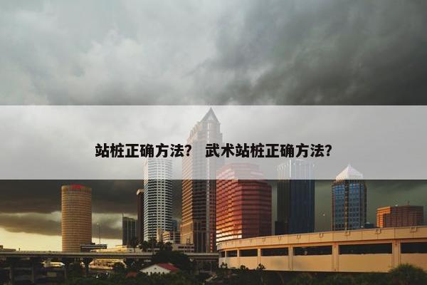 站桩正确方法？ 武术站桩正确方法？