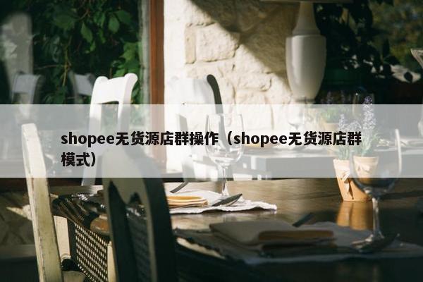shopee无货源店群操作（shopee无货源店群模式）