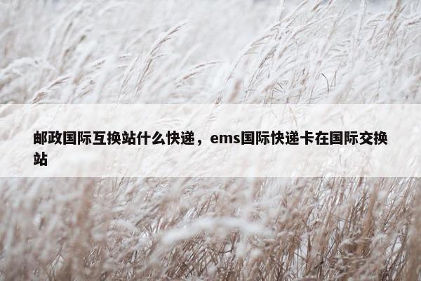 邮政国际互换站什么快递，ems国际快递卡在国际交换站