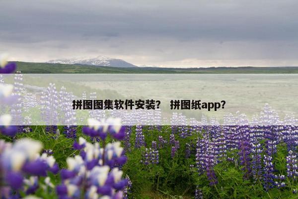 拼图图集软件安装？ 拼图纸app？
