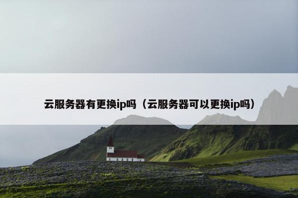 云服务器有更换ip吗（云服务器可以更换ip吗）