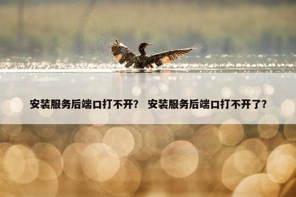 安装服务后端口打不开？ 安装服务后端口打不开了？