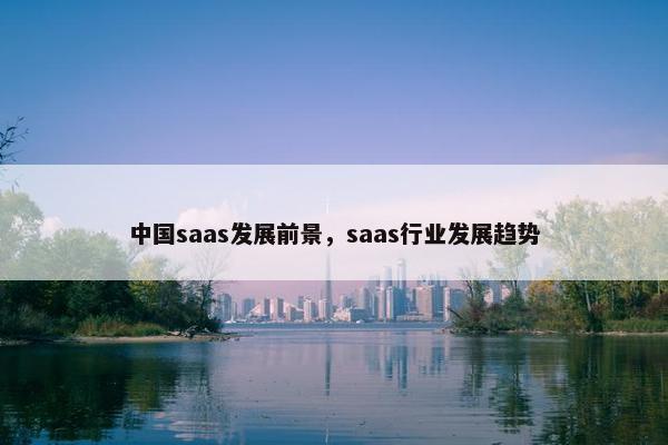 中国saas发展前景，saas行业发展趋势