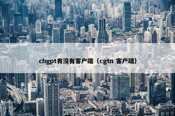 chgpt有没有客户端（cgtn 客户端）