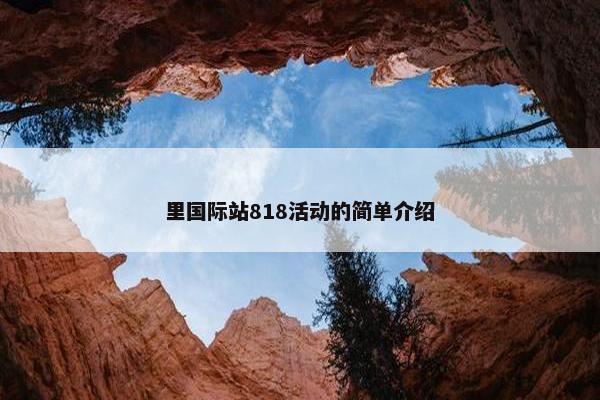 里国际站818活动的简单介绍