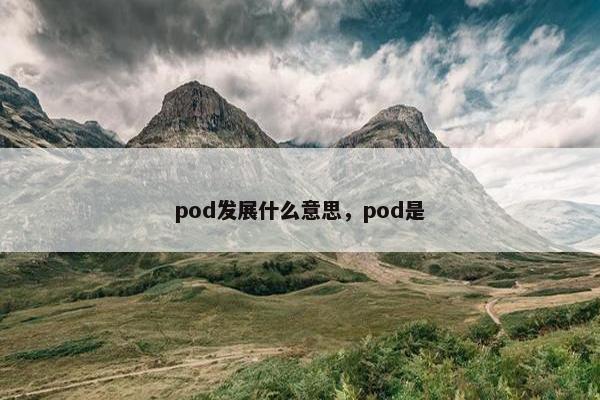 pod发展什么意思，pod是