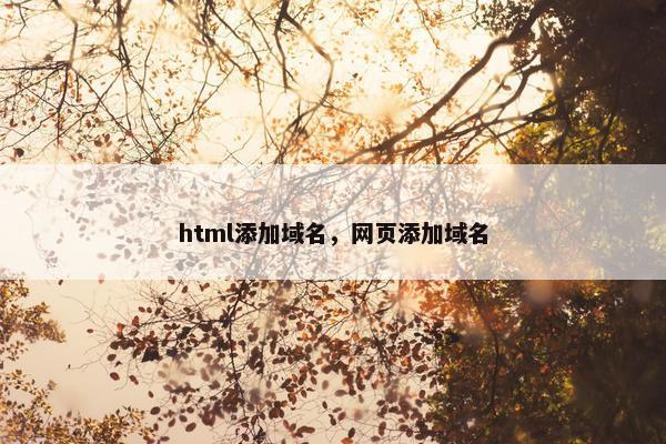 html添加域名，网页添加域名