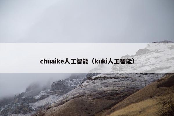 chuaike人工智能（kuki人工智能）