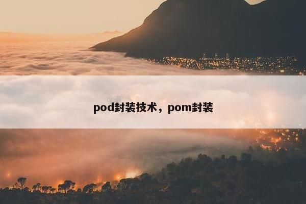 pod封装技术，pom封装
