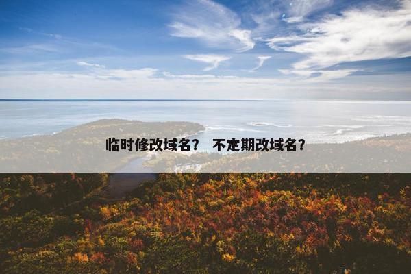 临时修改域名？ 不定期改域名？