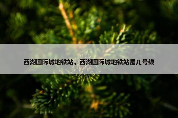 西湖国际城地铁站，西湖国际城地铁站是几号线