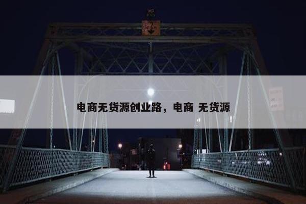 电商无货源创业路，电商 无货源