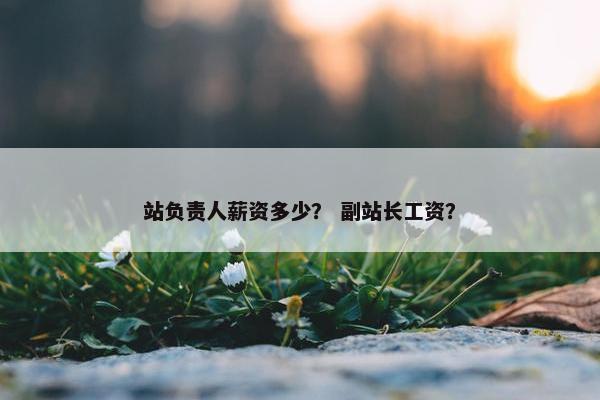 站负责人薪资多少？ 副站长工资？