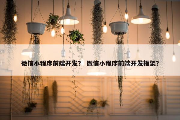 微信小程序前端开发？ 微信小程序前端开发框架？