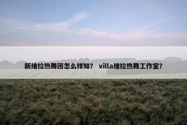 新维拉热舞团怎么样知？ villa维拉热舞工作室？