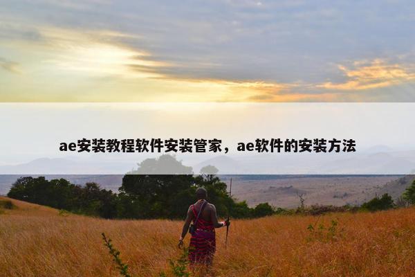 ae安装教程软件安装管家，ae软件的安装方法