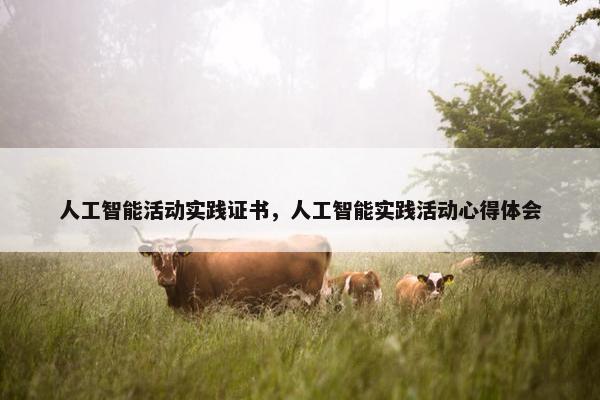 人工智能活动实践证书，人工智能实践活动心得体会