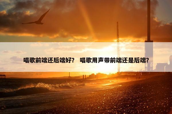 唱歌前端还后端好？ 唱歌用声带前端还是后端？