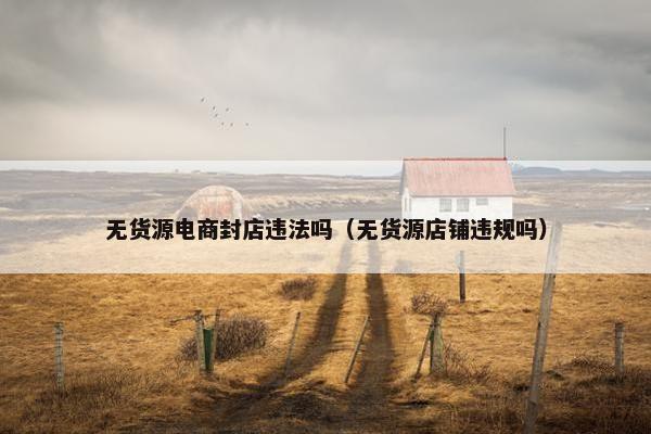 无货源电商封店违法吗（无货源店铺违规吗）