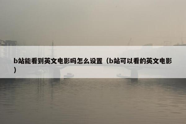b站能看到英文电影吗怎么设置（b站可以看的英文电影）