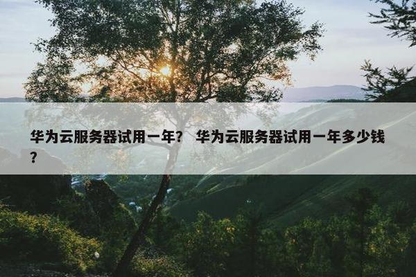 华为云服务器试用一年？ 华为云服务器试用一年多少钱？