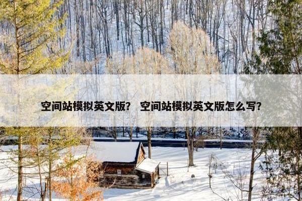 空间站模拟英文版？ 空间站模拟英文版怎么写？