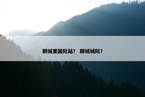 聊城里国际站？ 聊城城际？