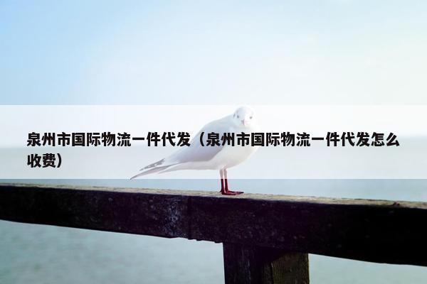 泉州市国际物流一件代发（泉州市国际物流一件代发怎么收费）