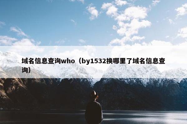 域名信息查询who（by1532换哪里了域名信息查询）