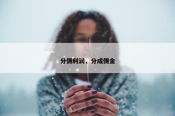 分佣利润，分成佣金