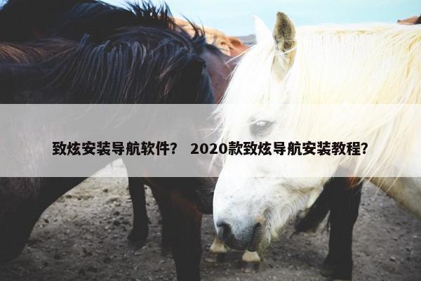 致炫安装导航软件？ 2020款致炫导航安装教程？