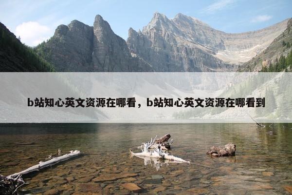 b站知心英文资源在哪看，b站知心英文资源在哪看到