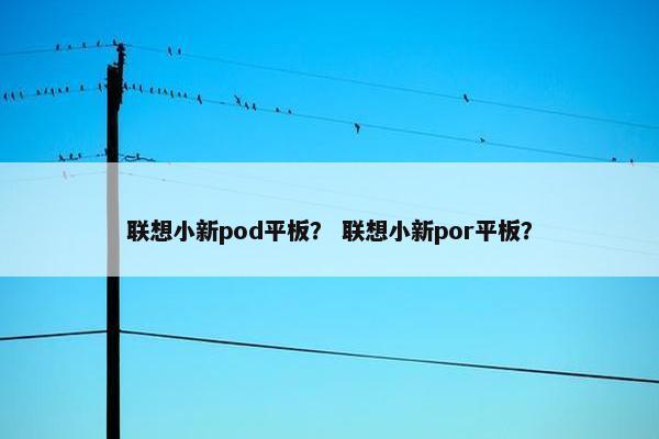 联想小新pod平板？ 联想小新por平板？